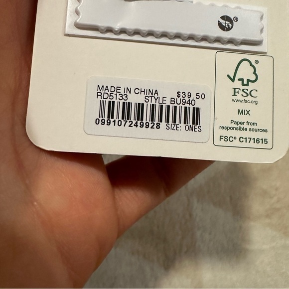 J crew Crystal-studded huggie hoop earrings pink red gold - Picture 4 of 4